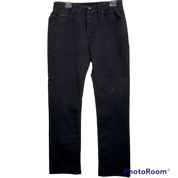 Armani Collezioni Straight Leg Dark Gray Denim Men Jeans Size 32 - Picture 1 of 13